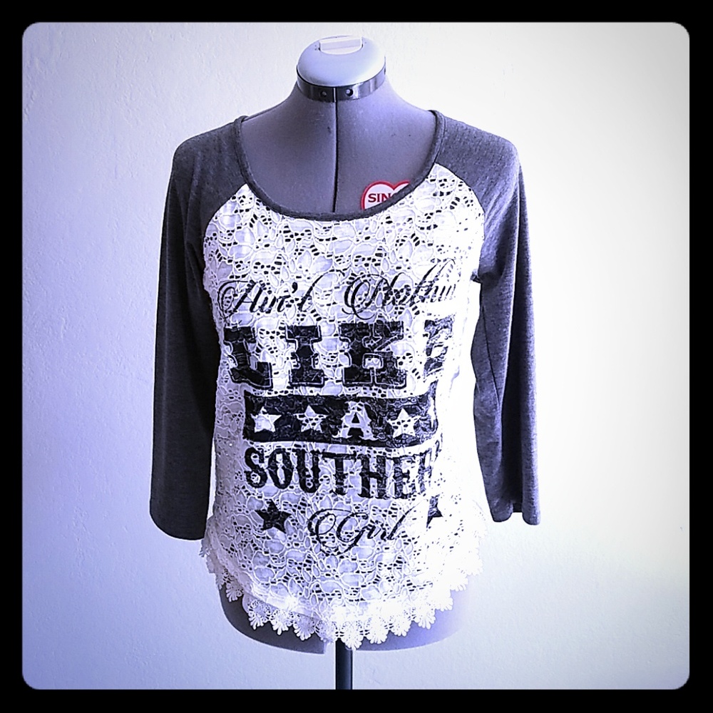 Ain't nothin like a southern girl lace shirt Small